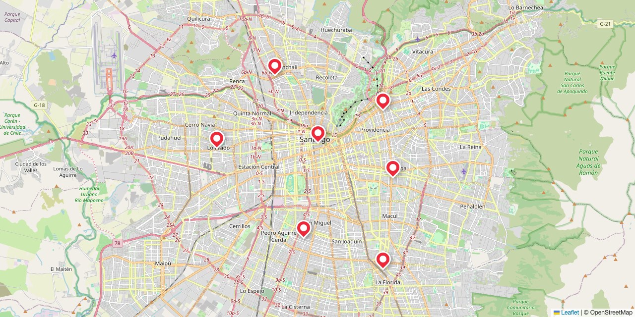 Mapa de distribuidores cercanos